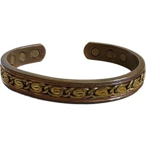 Copper Magnetic Therapy Cuff Bracelet for Arthritis Pain Relief Energy Peace